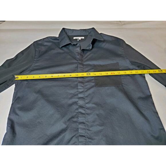 Helmet Lang Designer Shirt Mens Large Black Utility Poplin Cotton Black Minimal - Picture 7 of 9